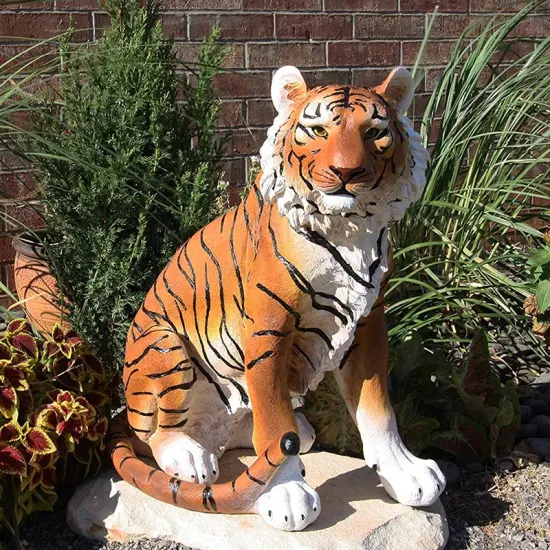 Decoración al aire libre Escultura de tamaño natural Estatua de gran simulación Animal de fibra de vidrio para decoración de fiestas